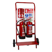 Double Extinguisher Trolley with Backboard